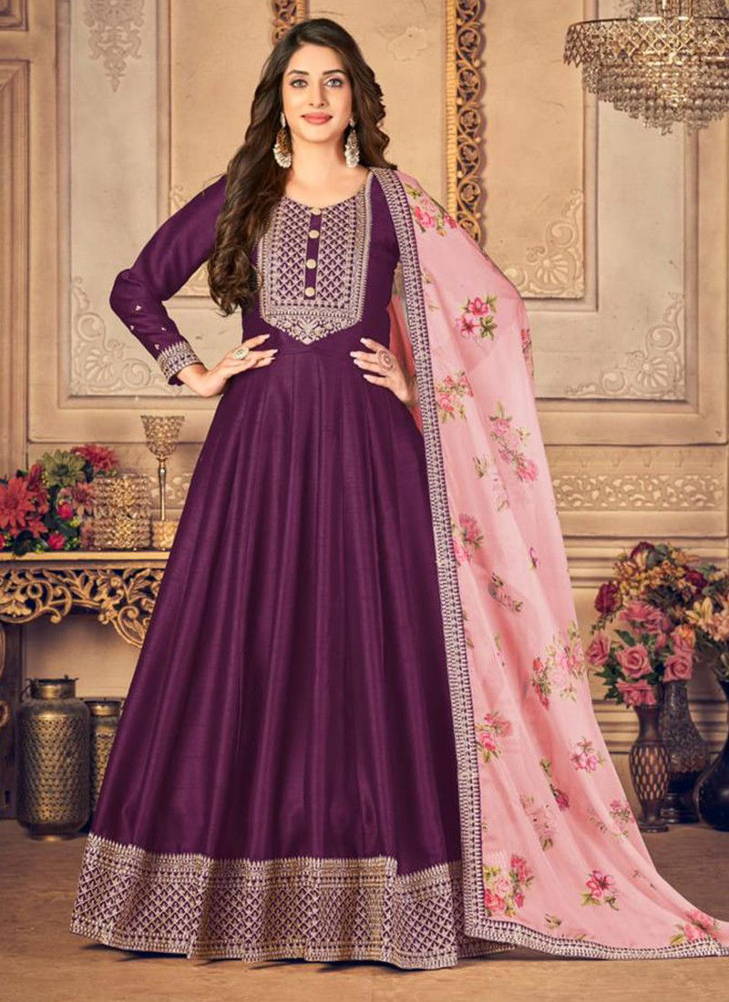 Aanaya VOL 141 New Designer Festive Wear Silk Anarkali suit Collection